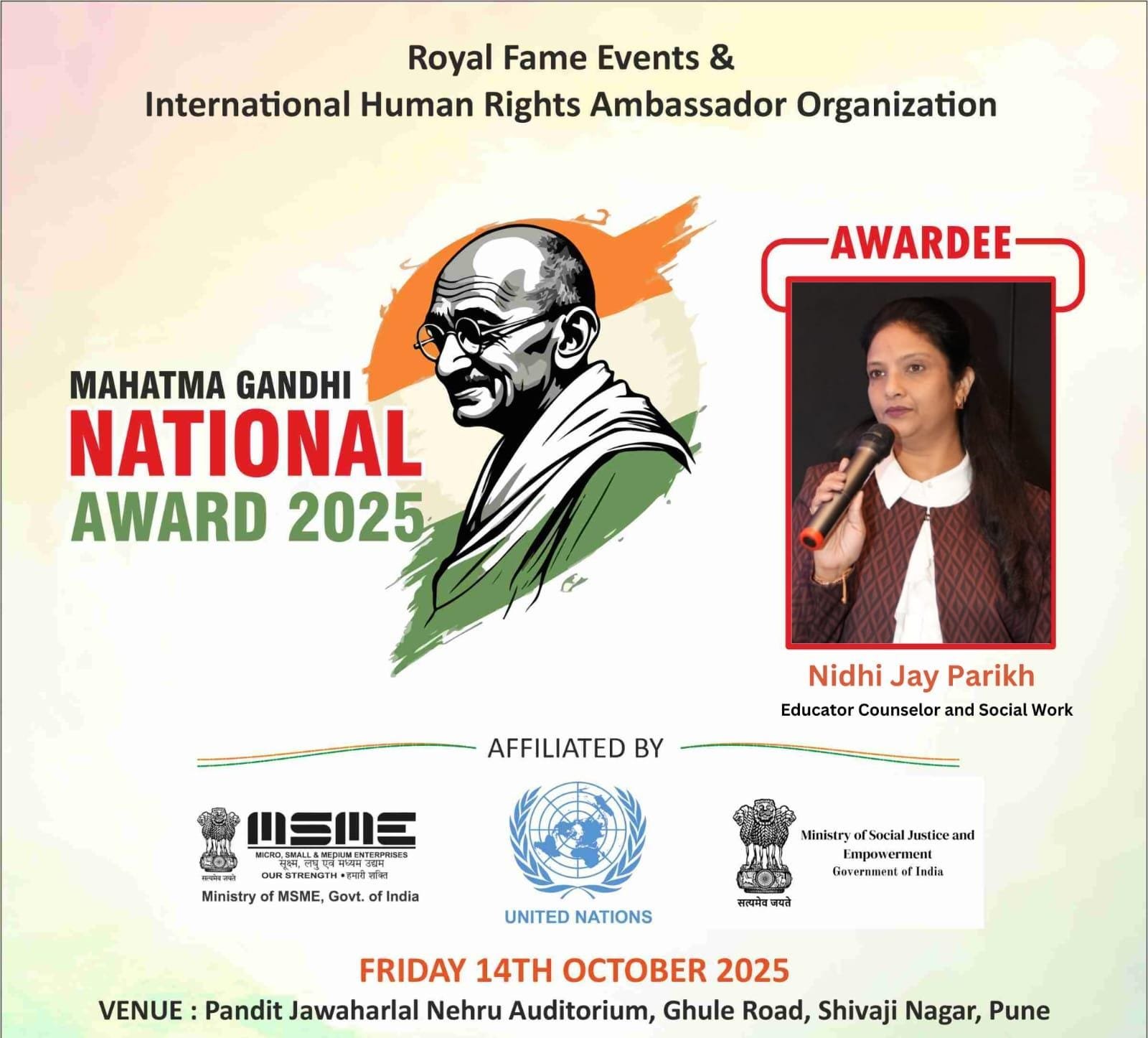 Mahatma Gandhi National Award 2025
